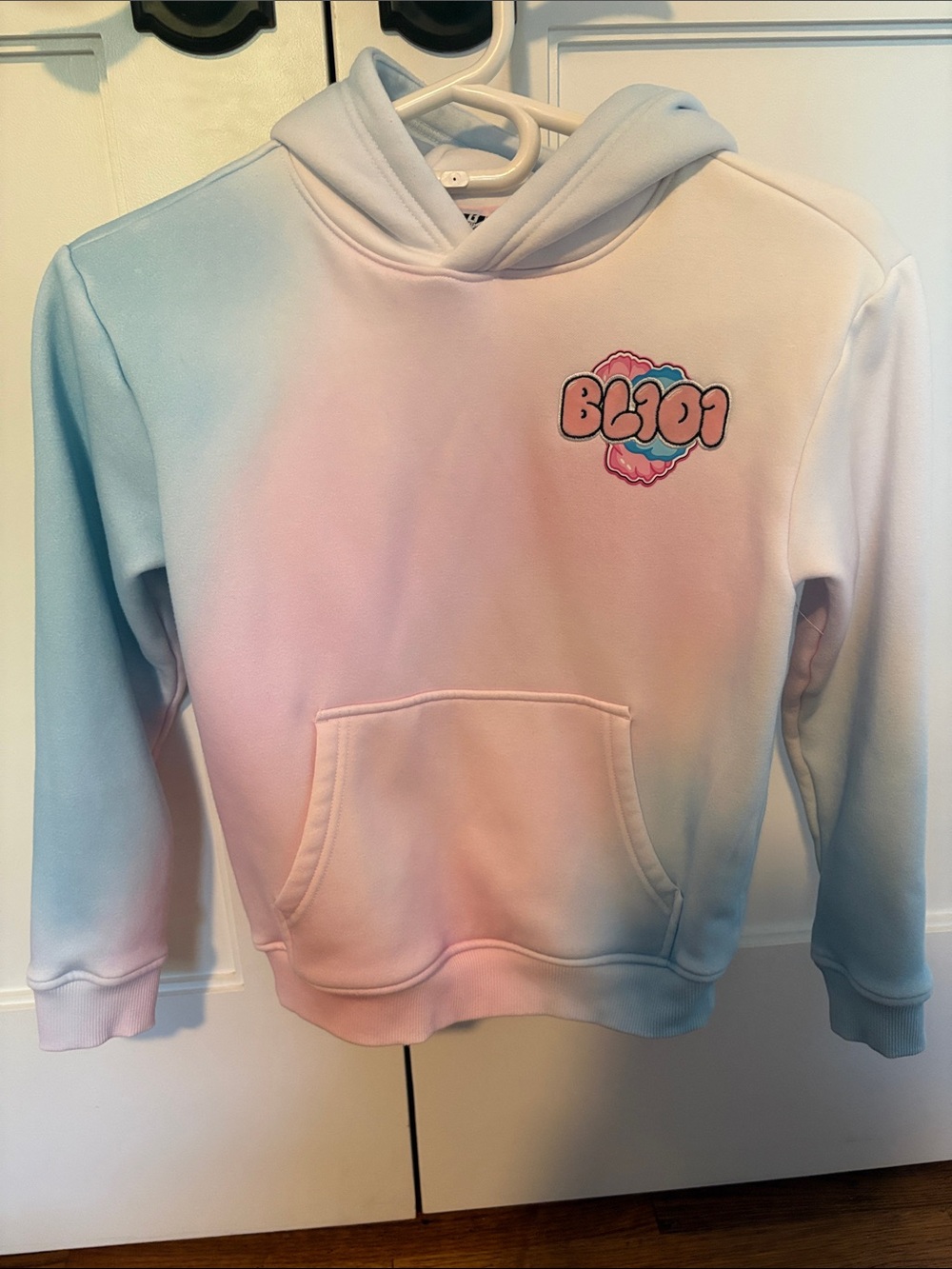 Baseball lifestyle 101 Kids' Pastel Ombre Hoodie in Pink & Blue
